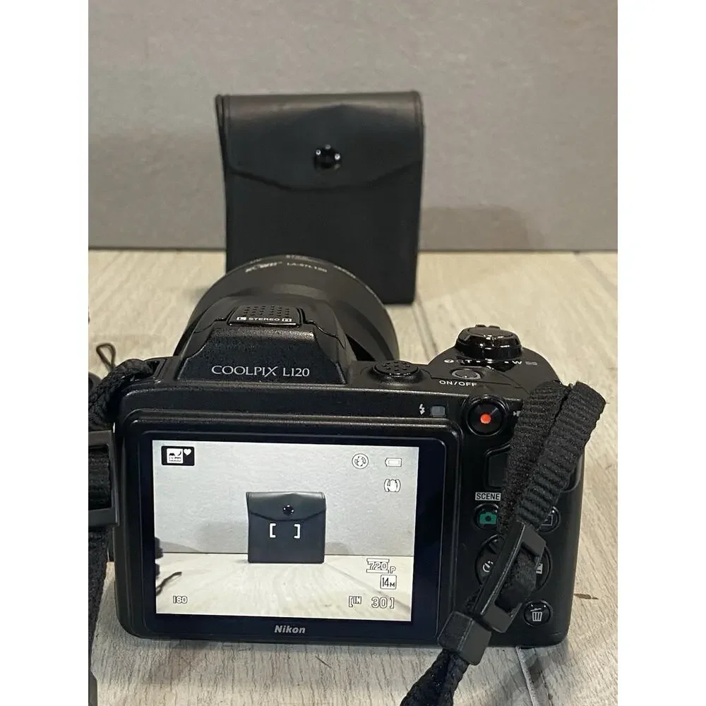 Nikon COOLPIX L120 21x Optical Zoom Digital Camera - Black 16gb Card, Case